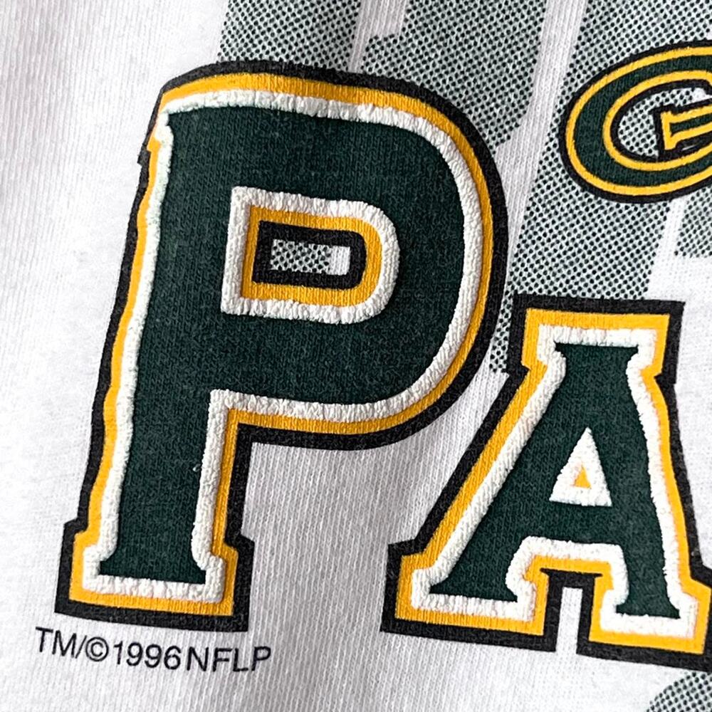 Vintage 90s Green Bay Packers T-Shirt | Starter Puff Print | Size L - Picture 3 of 8